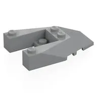 Brick Wedged, Sloped 6 x 4 Cutout, Stud Notches, Light Bluish Gray