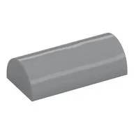 Brick Curved 2 x 4 Double, No Studs, with Groove, Light Bluish Gray