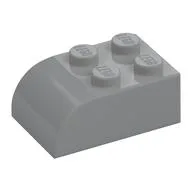Brick Curved 2 x 3, Light Bluish Gray