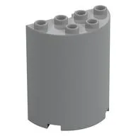 Cylinder Half 2 x 4 x 4, Light Bluish Gray