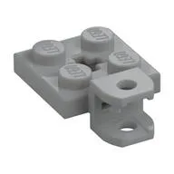 Plate Special 2 x 2 with Towball Socket, Short, Flattened with Holes and Axle Hole in Center, Light Bluish Gray