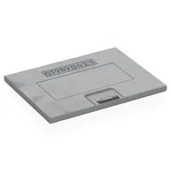 Tile 6 x 8 with Battery Cover, 'G19890421' Print, Light Bluish Gray