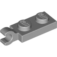 Plate Special 1 x 2 with Clip Horizontal on End, Light Bluish Gray