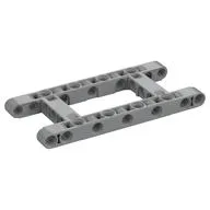 Technic Beam 5 x 11 with 3 x 5 Opening Frame Thick, Light Bluish Gray