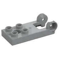 Duplo Plate 2 x 3 with 4 Studs and Reinforced Hinge, Light Bluish Gray