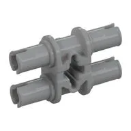 Technic Pin Double with Axle Hole - Squared Holes, Light Bluish Gray