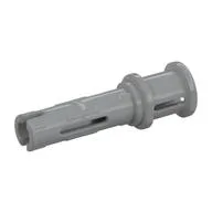 Technic Pin Long with Friction Ridges Lengthwise and Stop Bush [2 Lateral Holes, Small Pin Hole], Light Bluish Gray