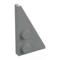 Wedge Plate 2 x 4 27° Right, Light Bluish Gray