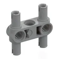 Technic Pin Connector Hub Perpendicular 3L with 4 Pins (Squared Holes), Light Bluish Gray