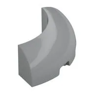 Brick Round Corner 3 x 3 x 1 No Studs, Light Bluish Gray
