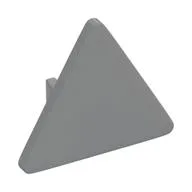 Road Sign Clip-on 2.2 x 2.667 Triangular with Open O Clip, Light Bluish Gray