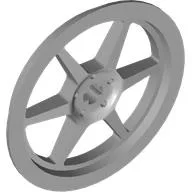 Wheel Cover 6 Spoke with Axle Hole - 43mm D., Light Bluish Gray