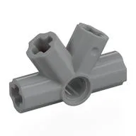 Technic Axle and Pin Connector Angled Quadruple - 60°, Light Bluish Gray