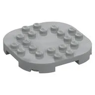 Plate Round Corners 6 x 6 x 2/3 Circle with Reduced Knobs, Light Bluish Gray