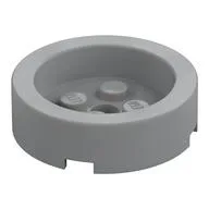 Brick Round 4 x 4 with Recessed Center, Light Bluish Gray