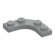 Plate Round Corner 3 x 3 with 2 x 2 Round Cutout, Light Bluish Gray