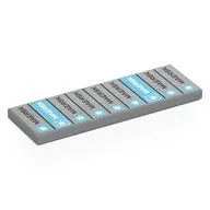 Tile 2 x 6 with Grey, Azure MEARSK Shipping Containers Print, Light Bluish Gray