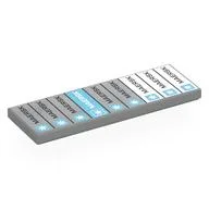 Tile 2 x 6 with Grey, Azure, White MEARSK Shipping Containers Print, Light Bluish Gray