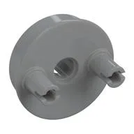 Rotation Joint Disc with 2 Pins, Light Bluish Gray