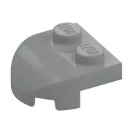 Brick Wedged, Rounded 2 x 2 with Curved Front, 2 Studs, Light Bluish Gray