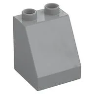Duplo Brick 2 x 2 x 2 Slope, Light Bluish Gray