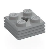 Plate Special 2 x 2 x 2/3 with Axle Hole and Grill on Sides (Haybale), Light Bluish Gray