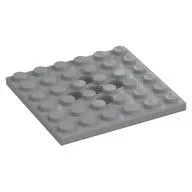Plate Special 6 x 6 with 5 Center Holes, Light Bluish Gray