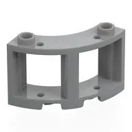 Window Round 3 x 3 x 2, Light Bluish Gray