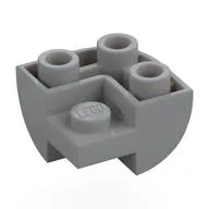 Brick Curved Inverted 2 x 2 x 1, Corner, Light Bluish Gray