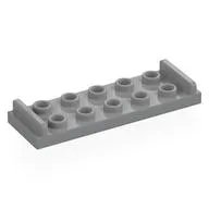 Plate Special 2 x 6 with 2 x 5 Studs and Door Stops on Top, Light Bluish Gray