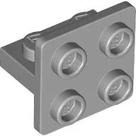 Bracket 1 x 2 - 2 x 2 Centered, Light Bluish Gray