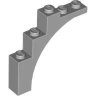 Brick Arch 1 x 5 x 4 [Irregular Bow, Raised Underside Cross Supports], Light Bluish Gray