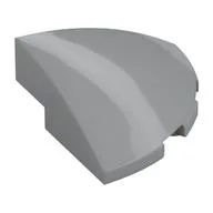 Brick Round Corner, Curved 3 x 3 x 1 Quarter Circle, Light Bluish Gray