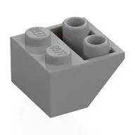 Brick Sloped Inverted 45° 2 x 2 [Round Hollow Bottom Pin, Bar-sized Stud Holes], Light Bluish Gray