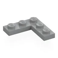 Plate 3 x 3 Corner, Light Bluish Gray