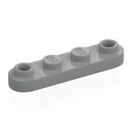 Plate Special 1 x 4 Rounded with 2 Open Studs, Light Bluish Gray