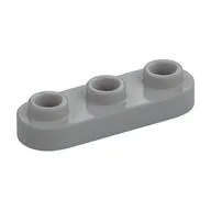 Plate Special 1 x 3 Rounded with 3 Open Studs, Light Bluish Gray