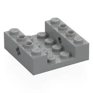 Brick Special 4 x 4 with Axle Holes, 2 x 4 Recessed Center, Light Bluish Gray