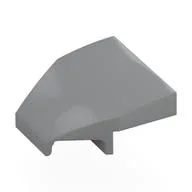 Brick Wedged, Curved 2 x 2 x 2/3 with Notches 27°, Light Bluish Gray