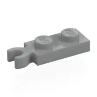 Plate Special 1 x 2 with Clip Vertical on End, Light Bluish Gray