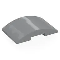 Brick Curved 4 x 6 Double, 2 x 4 Cutout, Light Bluish Gray