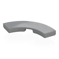 Tile 3 x 3 Curved, Macaroni, Light Bluish Gray