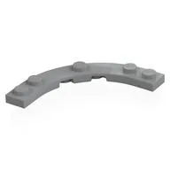 Plate Round Corner 5 x 5 with 4 x 4 Round Cutout, Light Bluish Gray