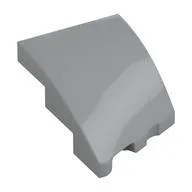 Brick Wedged, Curved 3 x 2 with Stud Notch Left, Light Bluish Gray