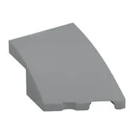 Brick Wedged, Curved 3 x 2 with Stud Notch Right, Light Bluish Gray
