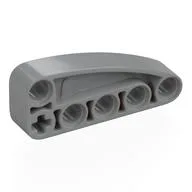 Technic Beam 2 x 5 L-Shape with Quarter Ellipse Thick, Light Bluish Gray