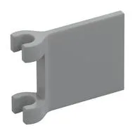 Flag 2 x 2 Square, Flared Clip Edge [Thick Clips], Light Bluish Gray