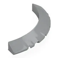 Brick Round, Sloped 30° 6 x 6 x 2/3 Corner, Light Bluish Gray