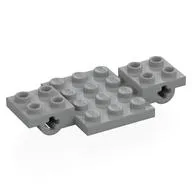 Vehicle Base 4 x 7, Wheel Axle Holes, Light Bluish Gray