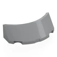Windscreen 2 x 4 Half Dome, Light Bluish Gray